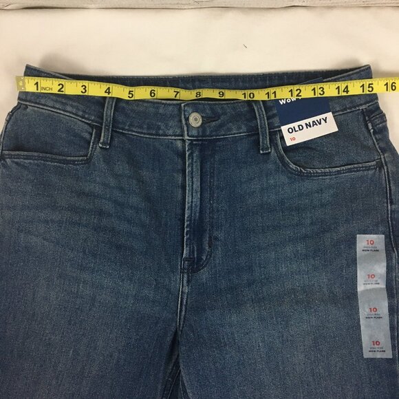 Old Navy Jeans Wow Flare High Rise Blue Women's 10 - Picture 9 of 13